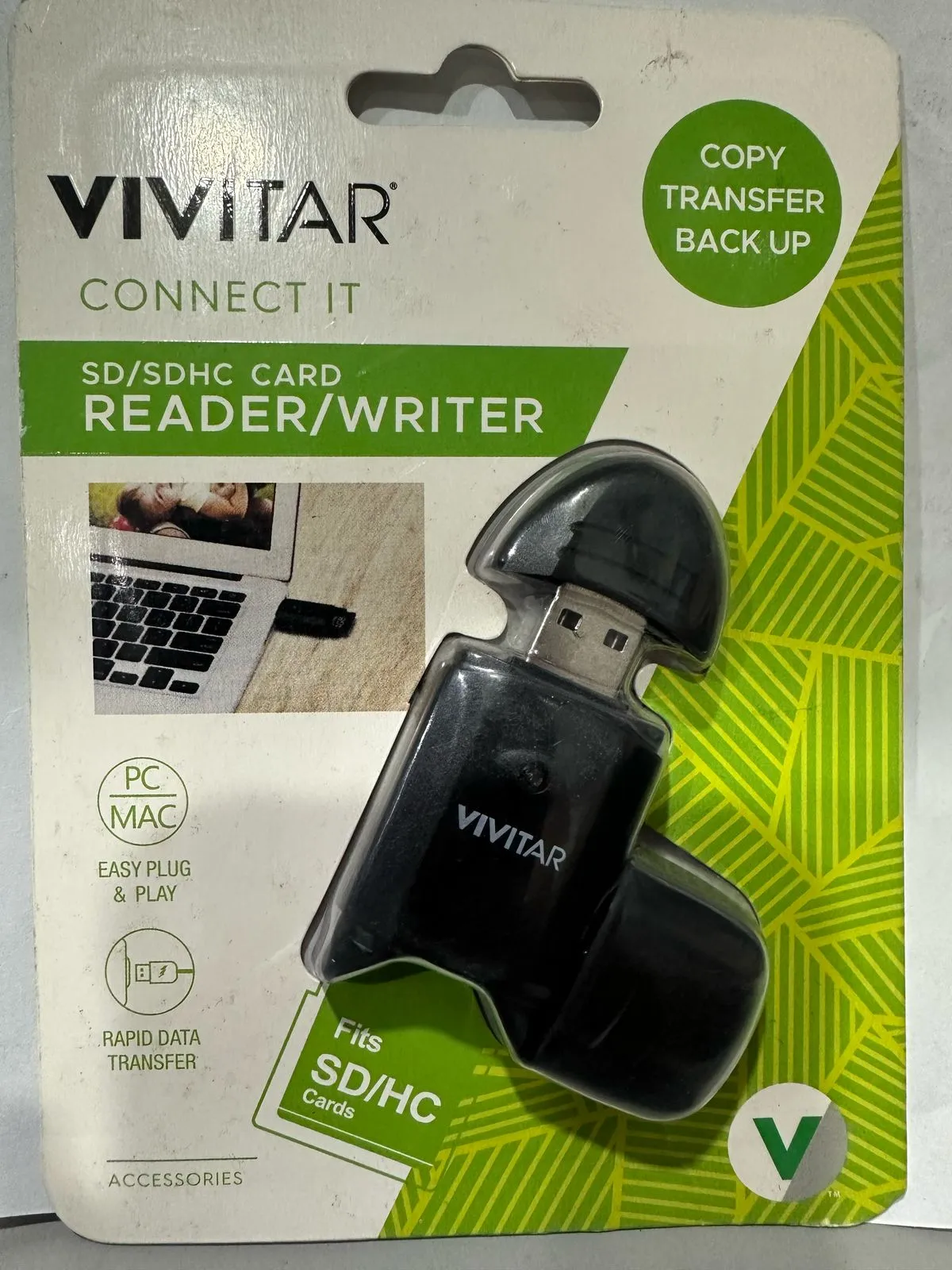 MEMORIA USB-A VIVITAR CARD READER/WRITER, vista 2